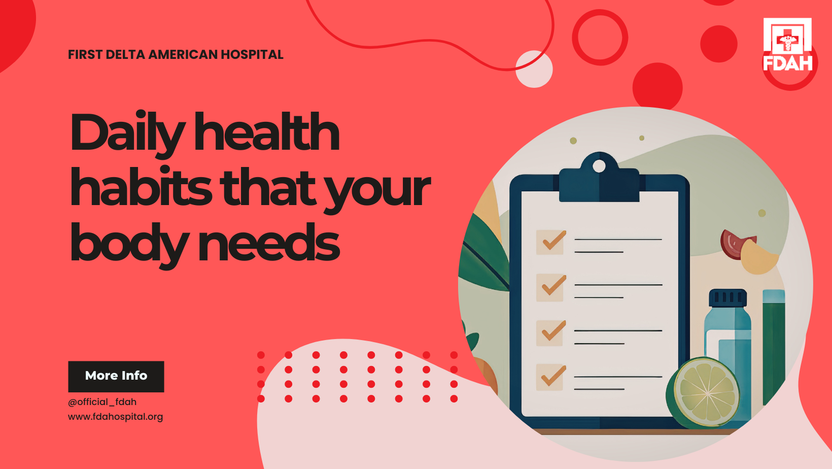 canva design with the text daily health habits